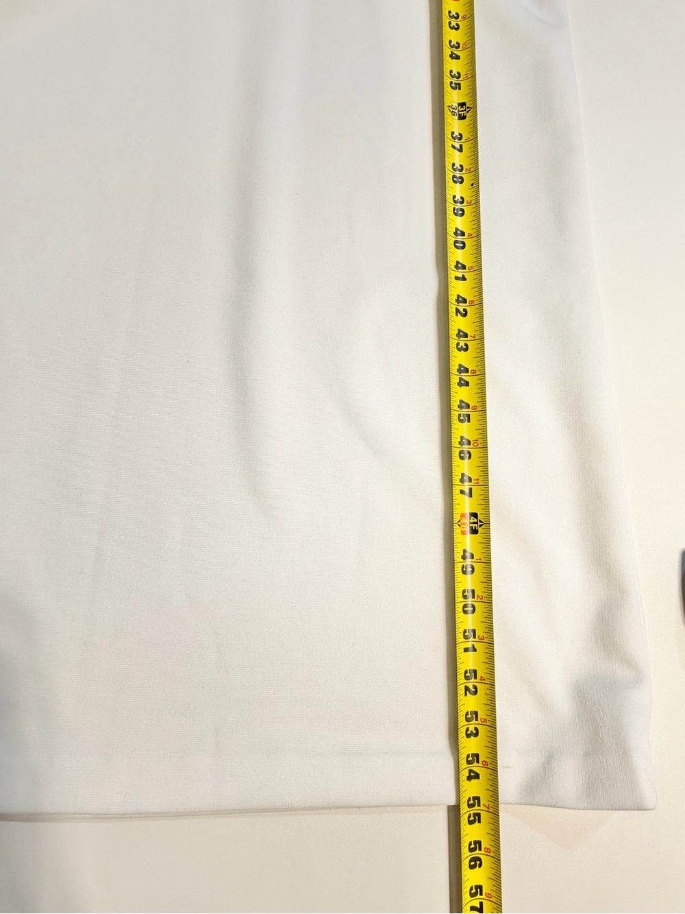 VINTAGE 70s white long maxi gown dress short sleeve scoop neckline minimalist - Picture 8 of 8